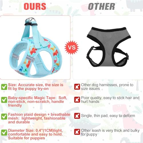 BEAUTYZOO Dog Harness Medium Sized and Leash Set, No Pull Pet Vest-Dinosaurs - Image 5