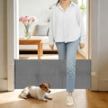 15 Inch Retractable Step‑Over Dog Gate, Adhesive Mount Pet Barrier by Unknown