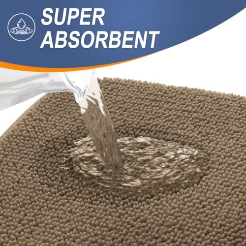 OLANLY Memory Foam Bathroom Runner Rug 70x24, Absorbent Long Bath Mat - Image 3