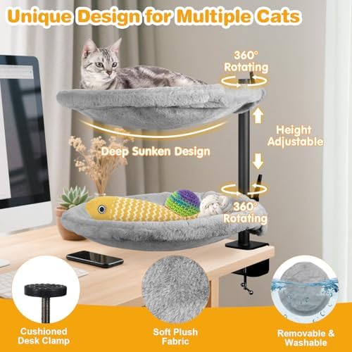 Double Cat Desk Bed - Image 4