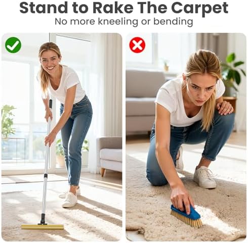 3 in 1 Carpet Rake for Pet Hair Removal, Tool Set of 3 - Image 5
