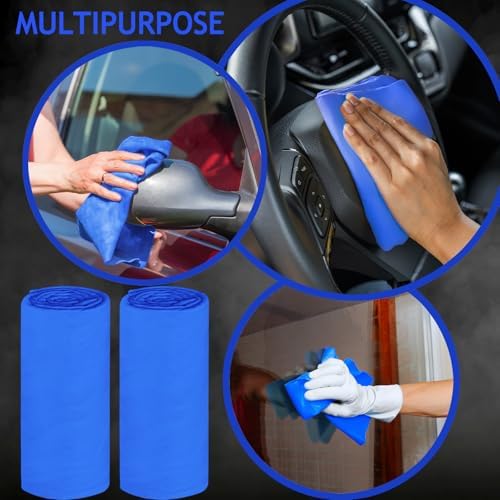 6 Pack Shammy Cloth for Car Drying 26”x17”, Absorbent Chamois Towel for Car - Image 7