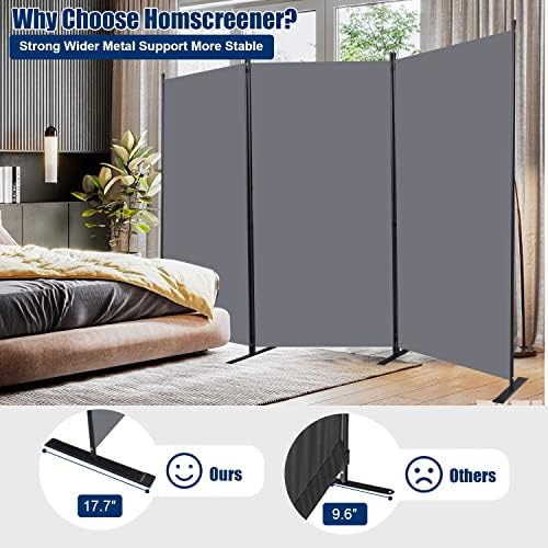 Room Divider 3 Panel-102''Wide, 6FT Room Dividers and Folding Privacy Screen - Image 2