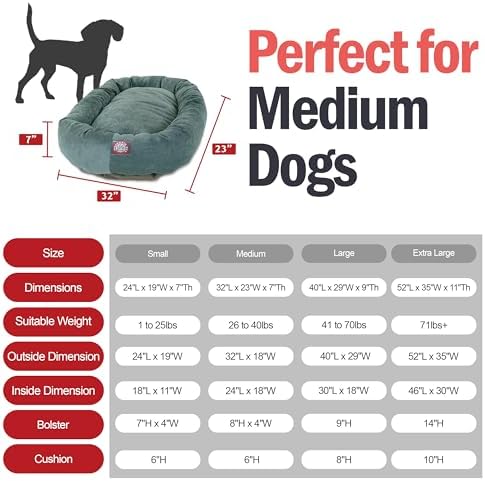Majestic Pet 32 Inch Micro Velvet Calming Dog Bed Washable – Cozy Soft Round - Image 3