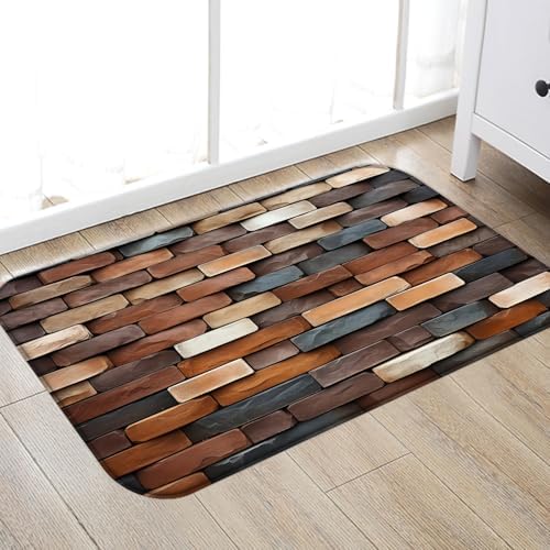 Memory Foam Bath Mat Flannel Absorbing Water Floor Rug 29x17in - Image 7