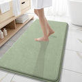 OLANLY Memory Foam Bathroom Runner Rugs 47x20, Long Bath Mats, Sage Green by OLANLY