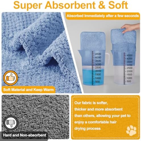 Medium to Large Size Dog Bathrobe, Microfiber Quick Drying Super Absorbent - Image 6