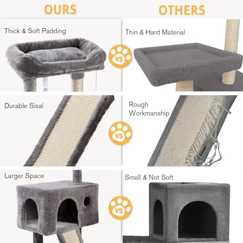 SHA CERLIN Cat Tree 36 Inches Cat Tower - Image 5