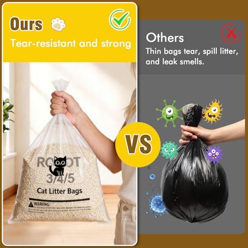Litter Box Liners 120 Count for Litter R.o.bot 3/4/5-25.2 x 23.6 IN - Image 5