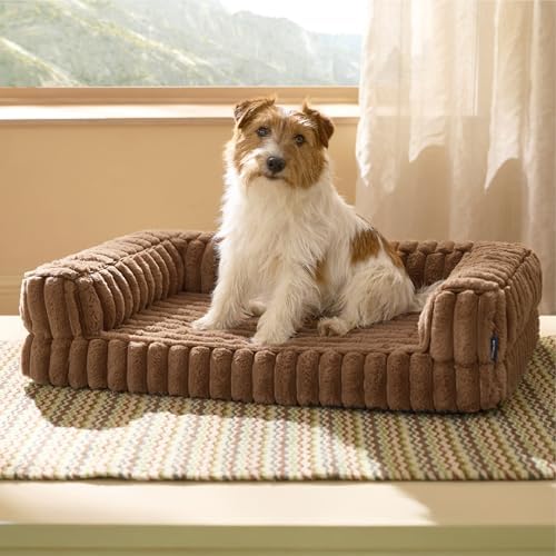Bedsure ComfyFleece® Memory Foam Orthopedic Dog Beds Medium Size Dog 30" by BEDSURE