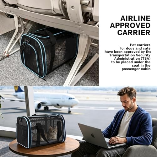 Cat Dog Pet Carriers Soft-Sided Cats Bag Animal Carriers Puppy Carrying Bag TSA - Image 4