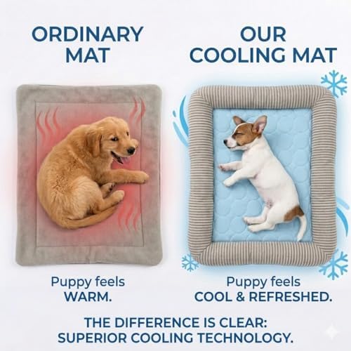 Dog Cooling Mat for Summer, Self Cooling Ice Silk Pet Bed Mat for Crate - Image 3