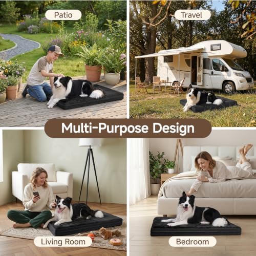 XL Waterproof Dog Bed for Crate, Washable Reversible Pads - Image 6