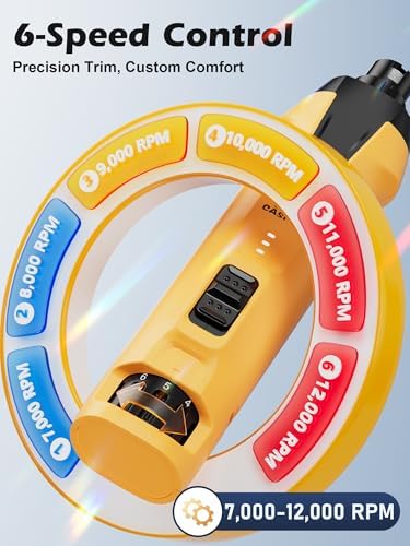 Casfuy 6-Speed Dog Nail Grinder – 50%+ Boost Power Dog Nail Trimmers Quiet - Image 2