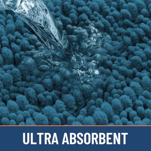 Smiry Bathroom Rugs 34X21, Extra Soft Rubber Backing Chenille Bath Mats - Image 5
