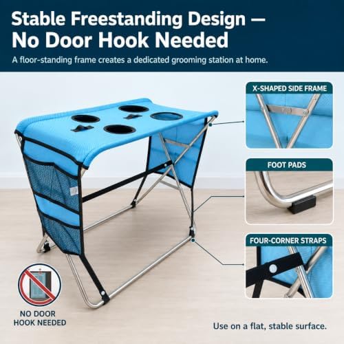 Pet Grooming Hammock with Stand - Image 5