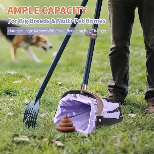 125 Pack Large Dog Poop Bags for A&H Swivel Bin Pooper Scooper Purple - Image 4