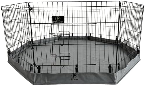 PJYuCien Puppy Playpen with Bottom Pad and Door, 8 Panels 24" H by PJYuGienPetGarden