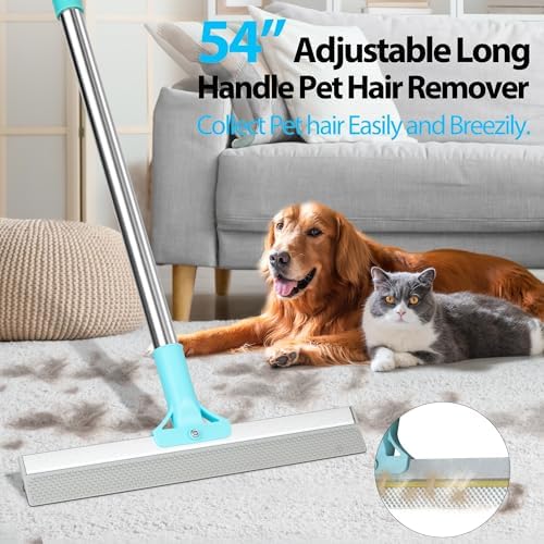 Carpet Rake for Pet Hair Removal Tool, Reusable Hair Remover Broom - Image 2