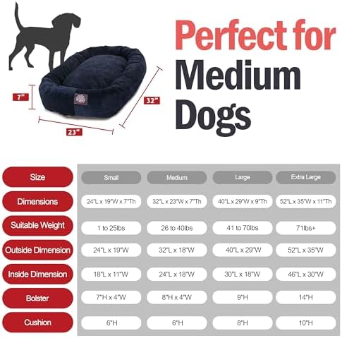 Majestic Pet 32 Inch Micro Velvet Calming Dog Bed Washable – Cozy Soft Round - Image 3