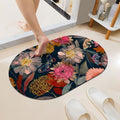Botanical Elements and Moths Super Absorbent Quick-Drying Bathroom Mat Rug by ZHUZHISHAN
