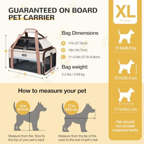 Lekereise Top-Expandable Pet Carrier 18x11x11Inch Delta American United Airline - Image 3