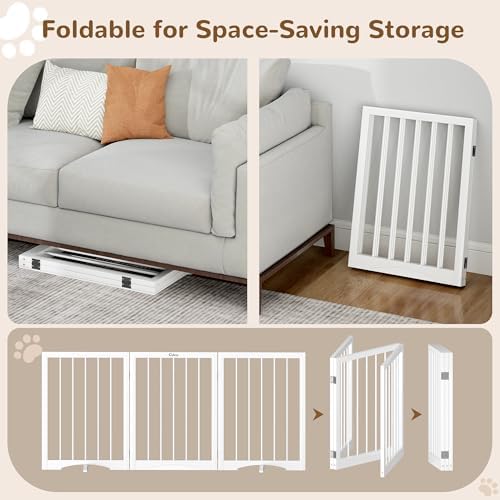 Free Standing Dog Gate Indoor, Foldable Dog Gate - Image 4