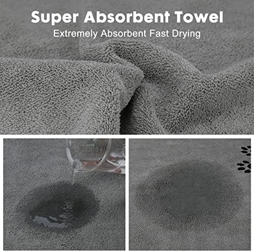 2Pieces Microfiber Pet Bath Towel Dog Towel.Dog Towel Soft Absorbent Drying - Image 3