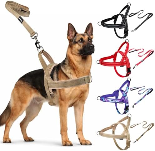 No Pull Dog Harness & 5FT Leash Set by Unknown
