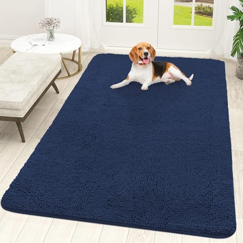 OLANLY Dog Door Mat for Muddy Paws 70x46, Super Absorbent Chenille Mud Mat by OLANLY