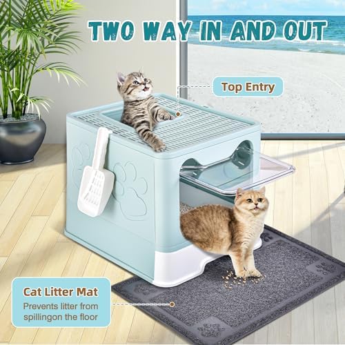 Covered Cat Litter Box, Extra Large Drawer Design - Image 4