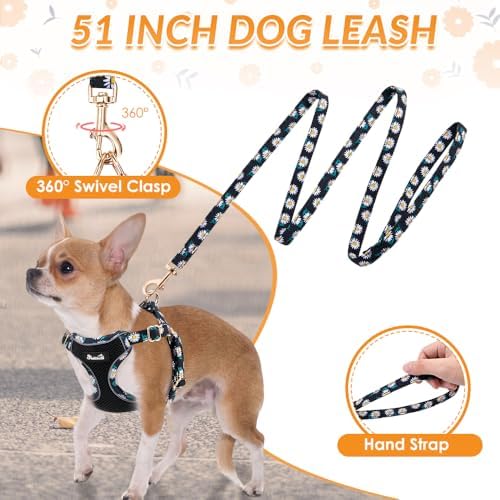 Lukovee Small Dog Harness and Leash Set, No Pull Lightweight Soft Mesh Vest - Image 5