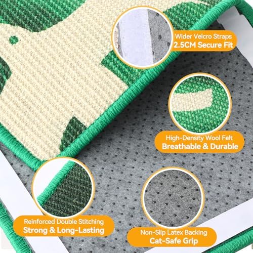 Sisal Cat Scratcher Mat Floor & Wall Cat Scratching Pad - Image 2