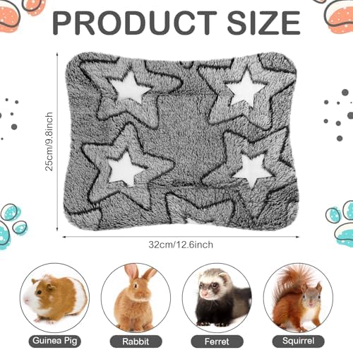 Haull 4 Pcs Waterproof Guinea Pig Bedding Mat, Double Star, 13 x 10 - Image 2