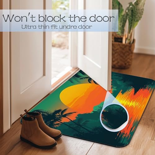 Abstract Nature View Bathroom Rug 29.5"x17", Super Absorbent Fast Drying Bath - Image 7