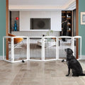 ZJSF Freestanding Dog Fence Indoor, Foldable Dog Gate by ZJSF