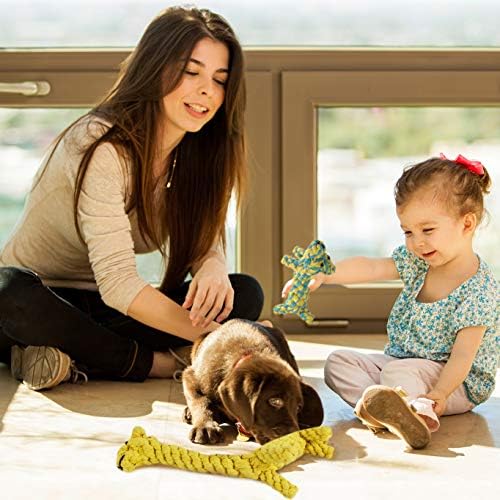 SunGrow Cotton Rope Dog Toys, 2 Pack Puppy & Giraffe - Image 4