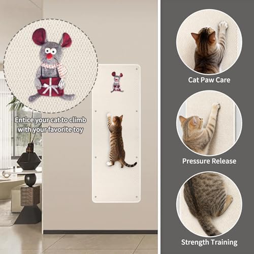 FHTONGE Extra Tall Thickened Cat Wall Climbing Carpet - Image 6