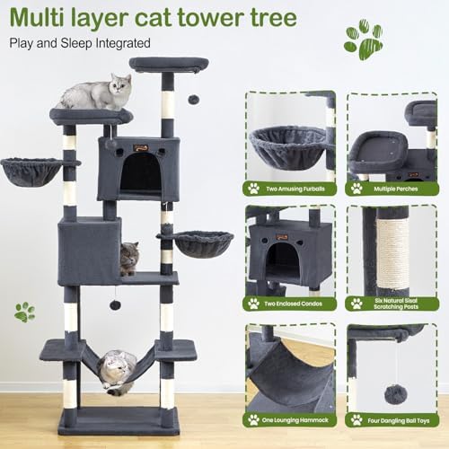 74in Cat Tree Tower for Indoor Cats - Image 6