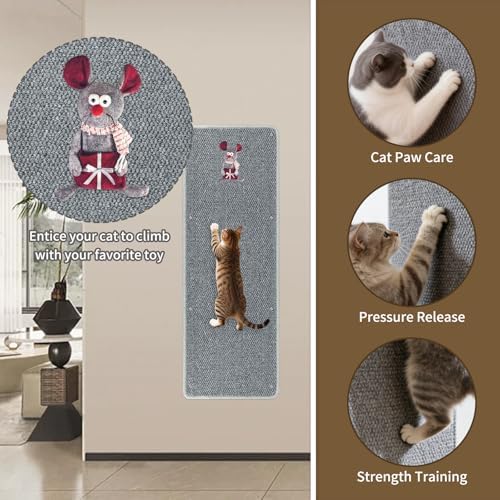 FHTONGE Extra Tall Thickened Cat Wall Climbing Carpet - Image 6