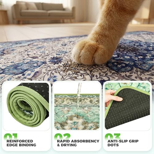 Hompet Cat Litter Mat 2 Pack, 20x60 Large Machine Washable Trapping Mats - Image 5