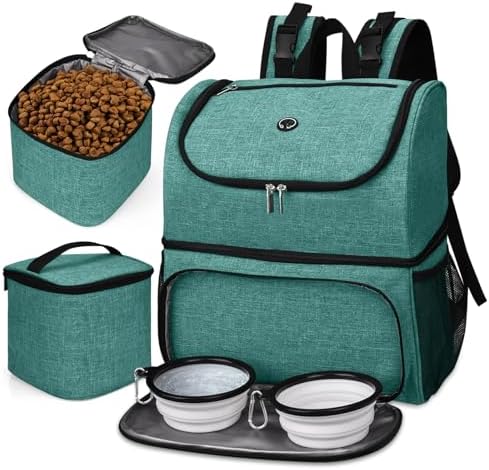 BAGLHER Pet Travel Bag, Double-Layer Pet Supplies Backpack, Pet Travel Backpack by BAGLHER
