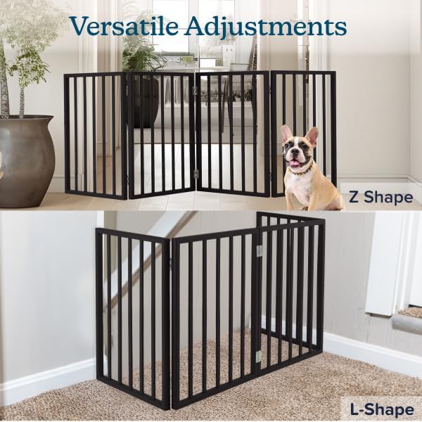Pet Gate - 4-Panel Indoor Foldable Dog Fence - Image 6