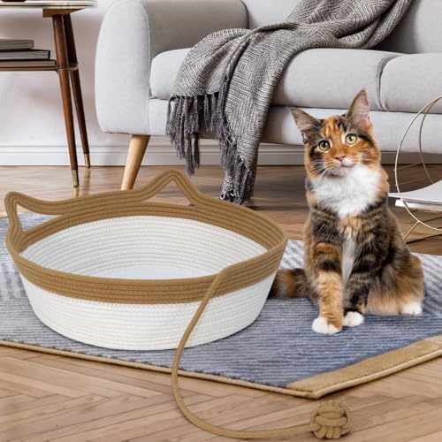 Cat Bed, Cotton Rope Instinct Basket - Image 2