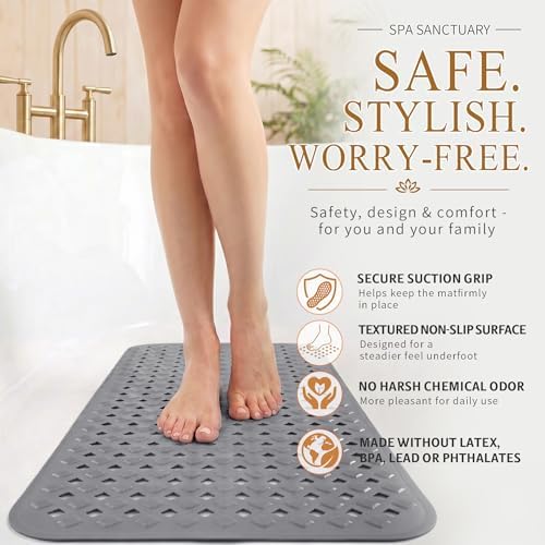 Yimobra Bathtub Mat Non Slip, Long Anti Slip Bath Tub Mat - Image 4