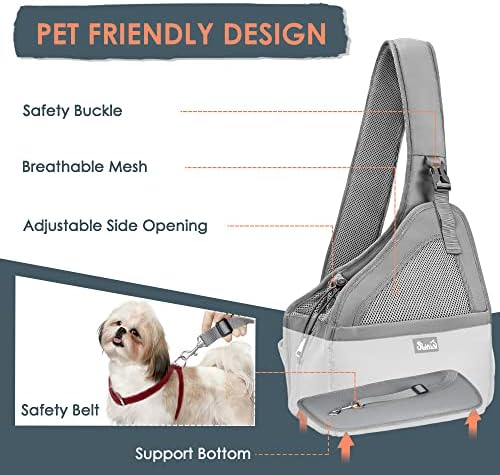 Lukovee Pet Sling, Hands Free Hard Bottom Papoose - Image 2