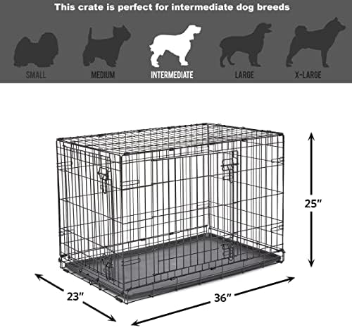 New World by Midwest 36-Inch Double Door Crate, M-L Breeds, 41-70 lbs - Image 7