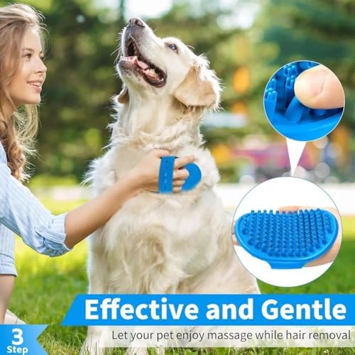 Silicone Pet Grooming Brush for Dogs & Cats – Soft Bath Brush, Gentle - Image 4