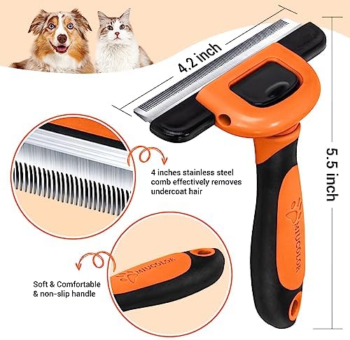 MIU COLOR Pet Grooming Brush, Deshedding Tool - Image 2