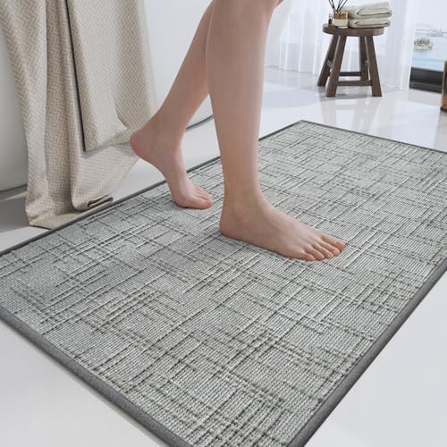 Bath Mat Non Slip, Quick Dry Bathroom Rug Under Door by QiCaiJia